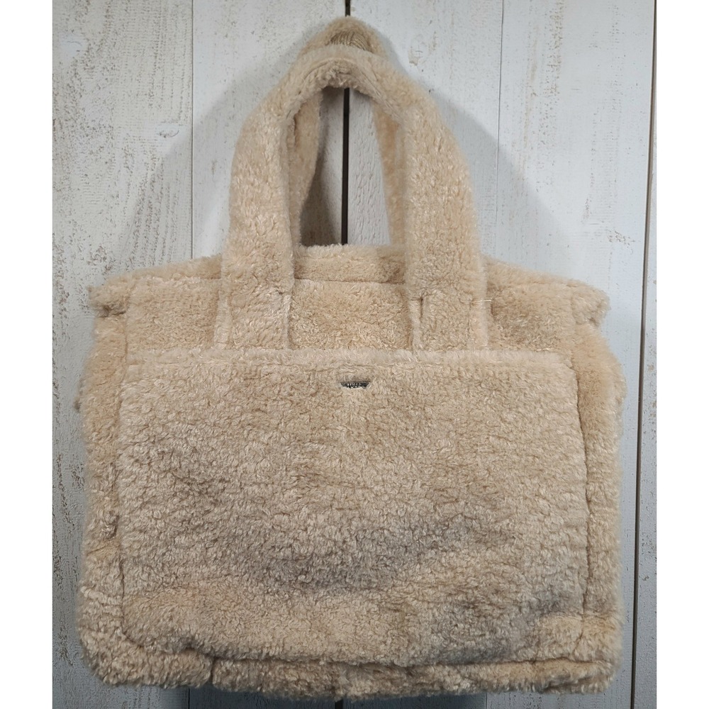 Sherpa Chic Bouclé Teddy Bear Vince Camuto Orla‎ Faux Shearling Tote Bag Natural